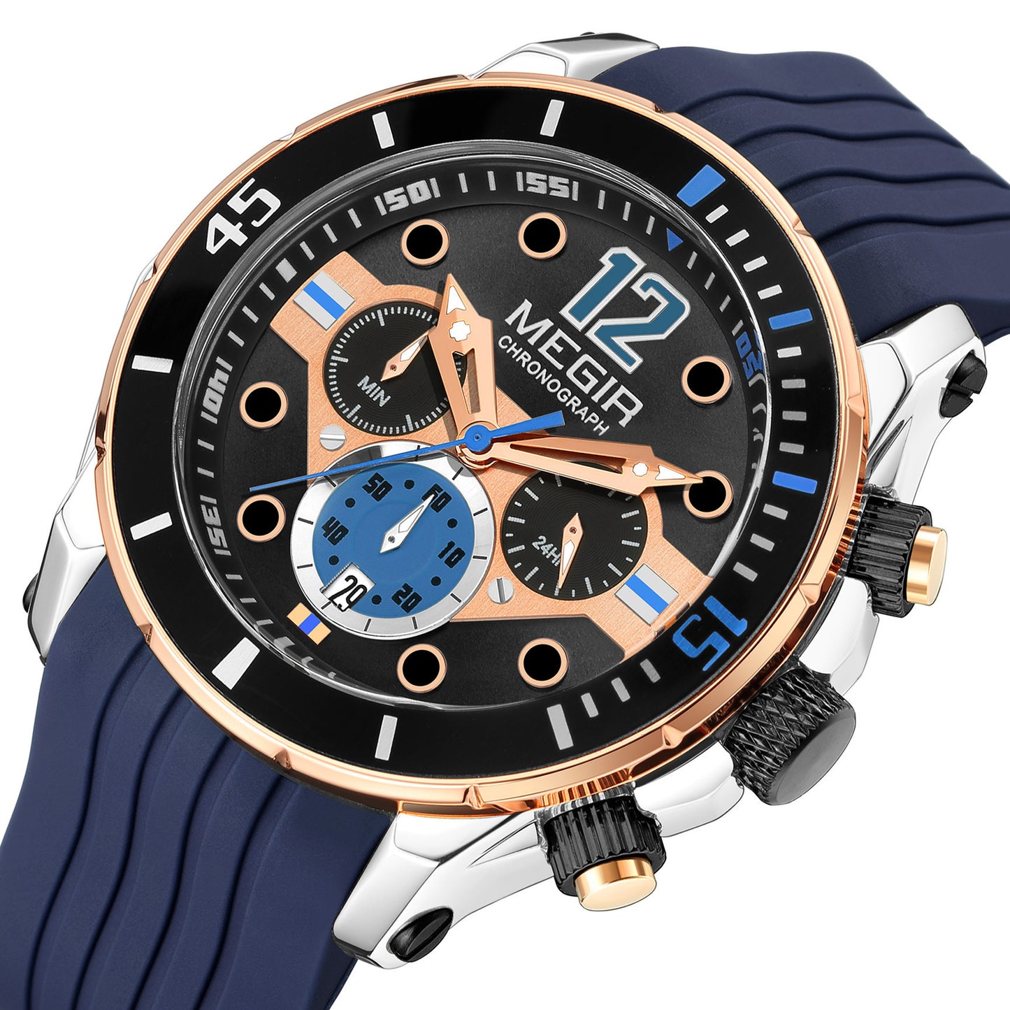 MEGIR Men Sport Military Watches Luminous Waterproof Male Chronograph Clock Luxury Casual Big Dial Wrist Watches Reloj Hombre-13