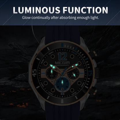 MEGIR Men Sport Military Watches Luminous Waterproof Male Chronograph Clock Luxury Casual Big Dial Wrist Watches Reloj Hombre-9