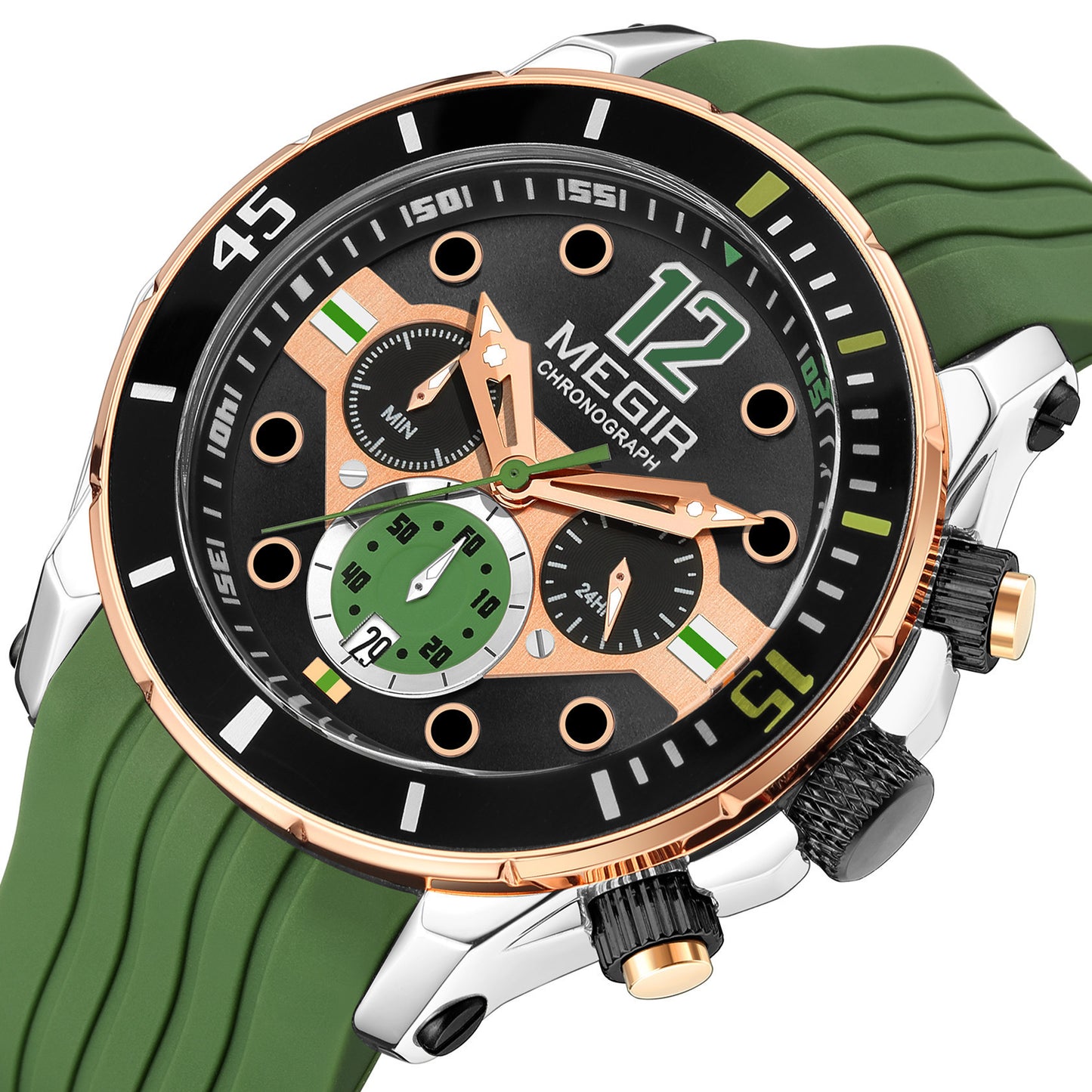 MEGIR Men Sport Military Watches Luminous Waterproof Male Chronograph Clock Luxury Casual Big Dial Wrist Watches Reloj Hombre-12