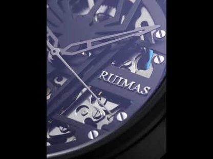 RUIMAS Mens Watches Leather Sports Watches Men's Army Military Wrist Watch Automatic Mechanical Male Clock Reloj Hombre 6787-13